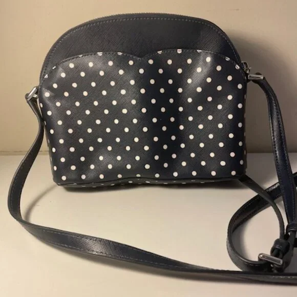 Kate Spade Leather Navy Polka Dot Purse - Picture 3 of 3
